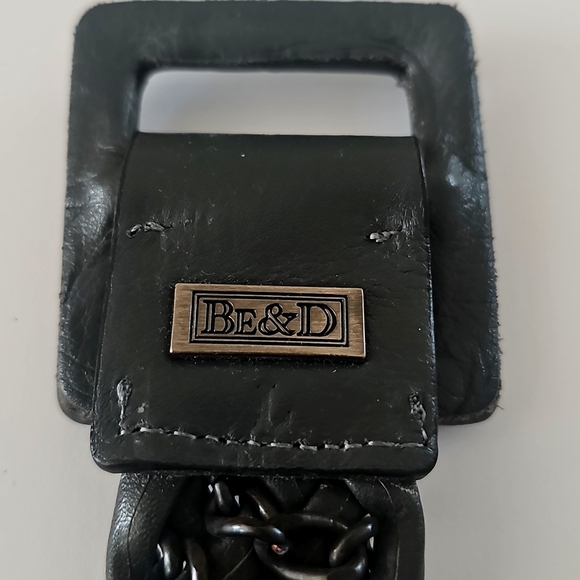 Be&D Soft Woven Leather Belt with Integrated Metal Chain Size L main image 7
